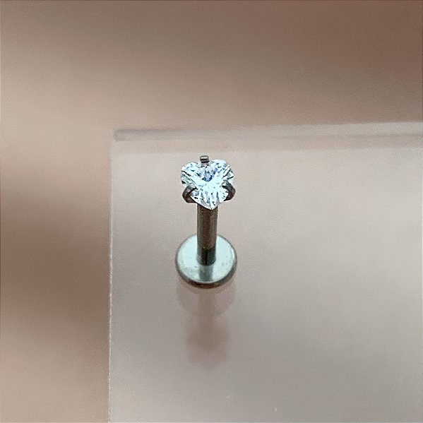 PIERCING TRÁGUS / CARTILAGEM PONTO DE LUZ CORAÇÃO 8MM TITÂNIO SEMIJOIA PARA PERFURAÇÃO⭐️