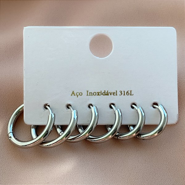 BRINCO KIT ARGOLINHAS FINAS M AÇO 316L⭐️