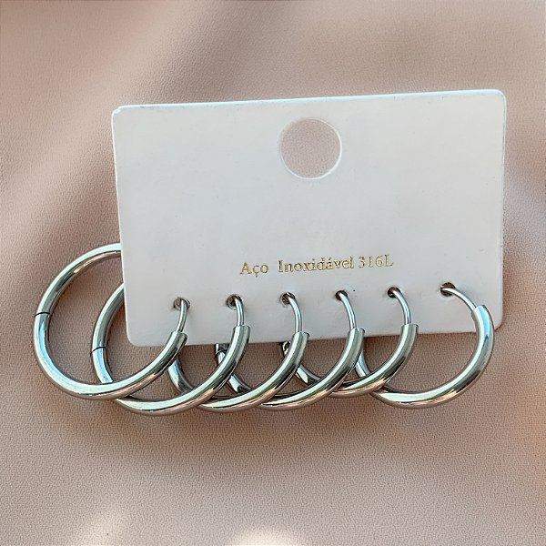 BRINCO KIT ARGOLINHAS FINAS G AÇO 316L⭐️