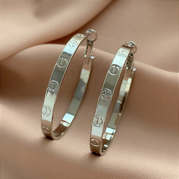 BRINCO ARGOLA INSPIRAÇÃO CARTIER G AÇO INOXIDÁVEL 316L⭐️