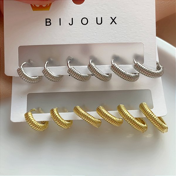 BRINCO KIT ARGOLINHAS DETALHES DÉBORA BIJU