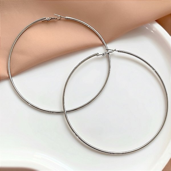 BRINCO ARGOLA CLÁSSICA G FECHO ENCAIXE AÇO 316L⭐️