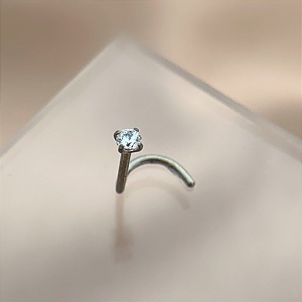 PIERCING NARIZ ANZOL ZIRCÔNIA 7MM TITÂNIO SEMIJOIA PARA PERFURAÇÃO⭐️