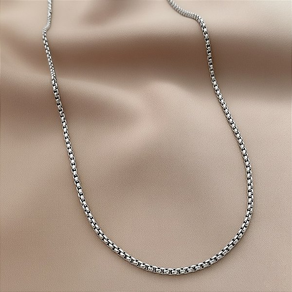 COLAR CORRENTE BOX BOLEADA AÇO 316L⭐️