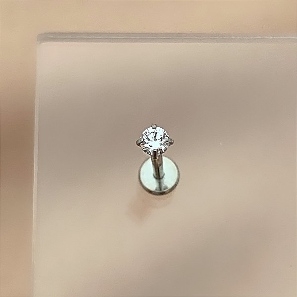 PIERCING CARTILAGEM PONTO DE LUZ ZIRCÔNIA 8MM HASTE AÇO 316L FOLHEADO A RÓDIO SEMIJOIA PARA ATUALIZAÇÃO⭐️