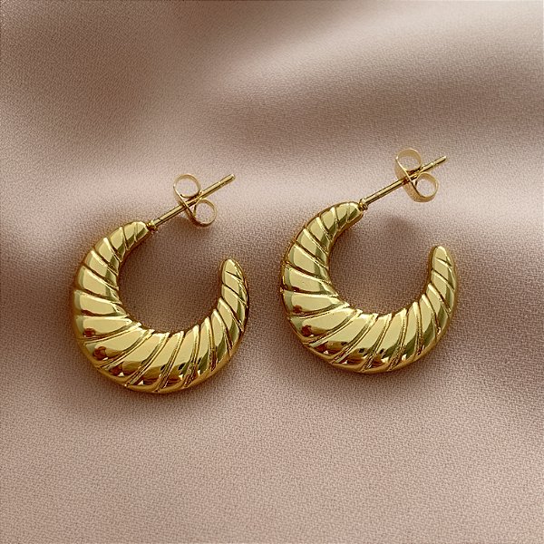 BRINCO CROISSAINT DOURADO AÇO 316L⭐️