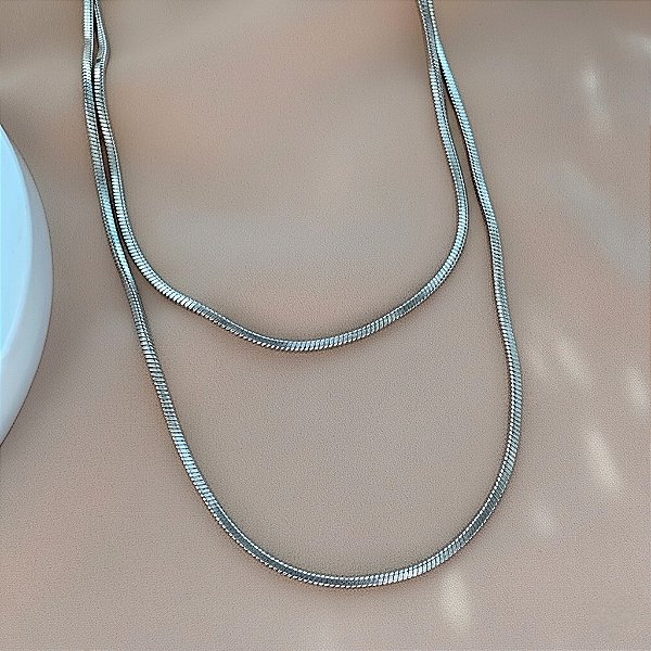 COLAR CORRENTE RABO DE RATO GROSSO 90CM AÇO 316L⭐️