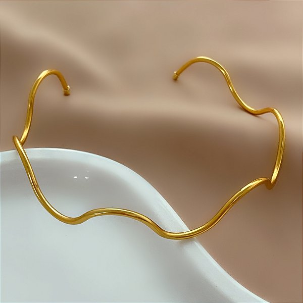 BRACELETE FIO ONDULADO FOLHEADO A OURO 18K⭐️