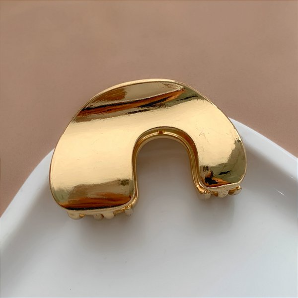 PRESILHA UNITÁRIA FORMATO ORGÂNICO DOURADO BIJU