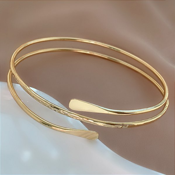 BRACELETE FIO TRIPLO TEXTURIZADO BIJU