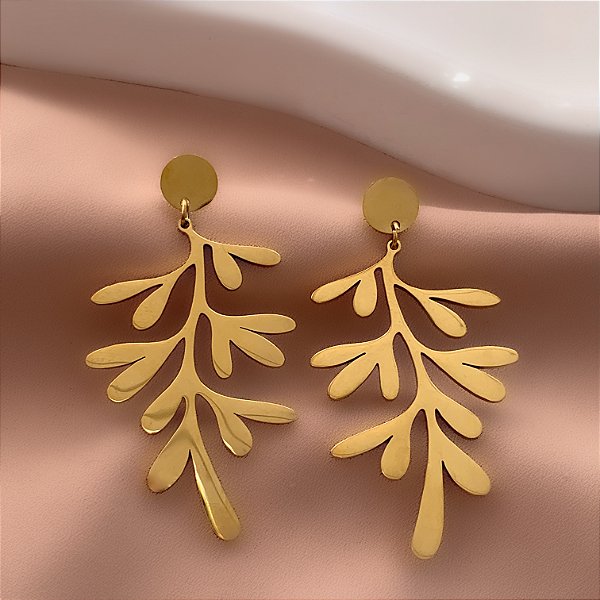 BRINCO RAMINHO DOURADO AÇO 316L⭐️