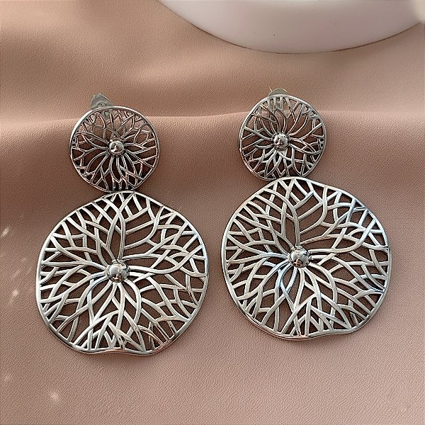 BRINCO RENDA FLORAL AÇO 316L⭐️