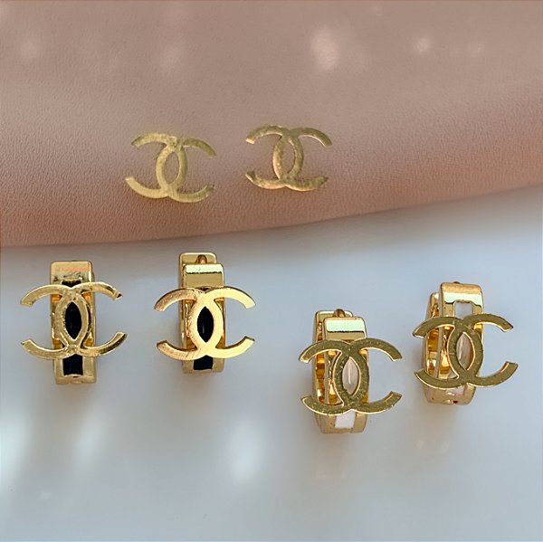 BRINCO KIT ARGOLAS ESMALTADO PRETO E BRANCO INSPIRAÇÃO AÇO 316L⭐️