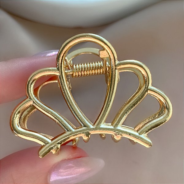 PRESILHA UNITÁRIA COROA P DOURADO BIJU