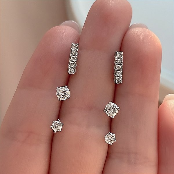 BRINCO KIT FILEIRA ZIRCÔNIAS E PONTOS DE LUZ HIPOALERGÊNICO FOLHEADO A RÓDIO⭐️