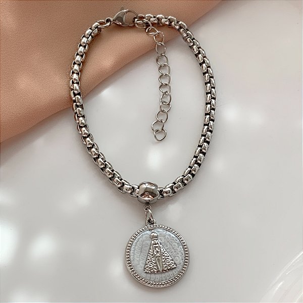 PULSEIRA NOSSA SENHORA AÇO 316L⭐️