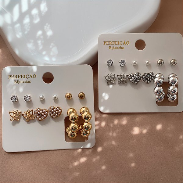 BRINCO KIT 6 BRINCOS DIVERSOS THAÍS BIJU