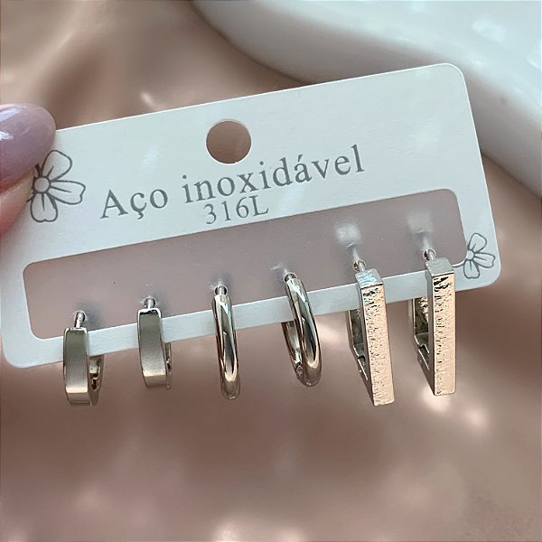 BRINCO KIT ARGOLINHAS MODELOS DIVERSOS AÇO 316L⭐️