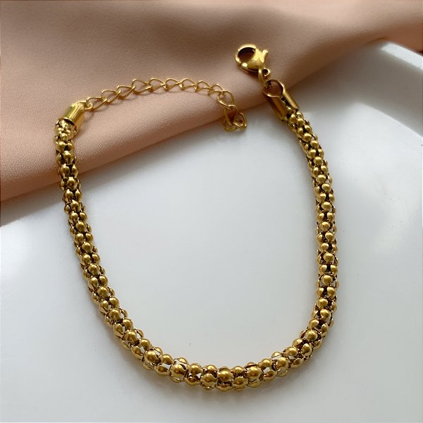 PULSEIRA CORRENTE GROSSA DOURADO AÇO 316L⭐️