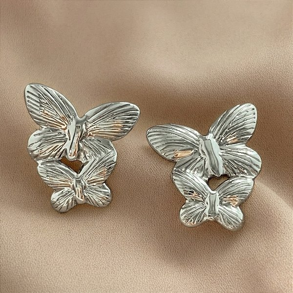 BRINCO BORBOLETA DUPLA AÇO 316L⭐️