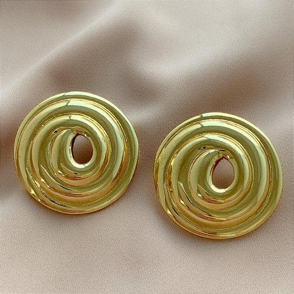 BRINCO ESPIRAL DOURADO AÇO 316L⭐️