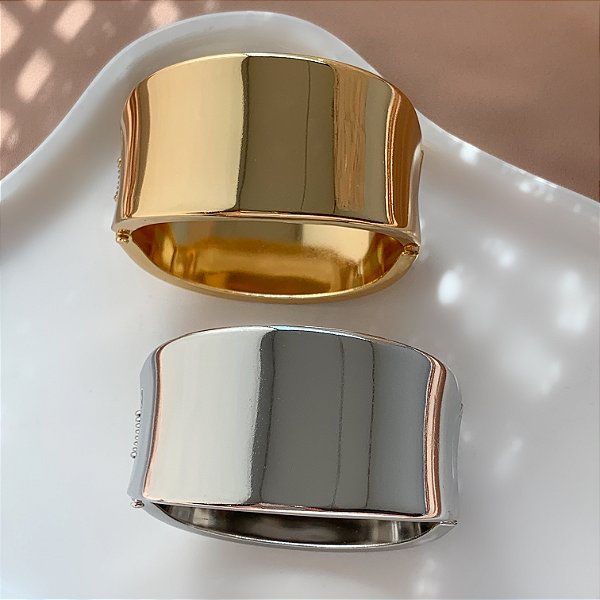 PULSEIRA / BRACELETE GROSSA LISA BIJU