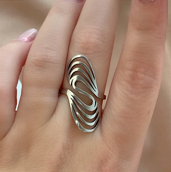 ANEL FIOS CURVADOS "S" AÇO 316L⭐️