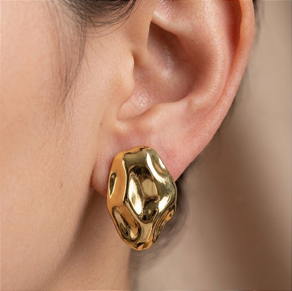 BRINCO ORGÂNICO DOURADO AÇO 316L⭐️