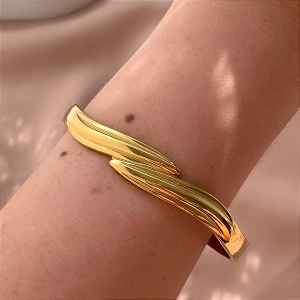 PULSEIRA / BRACELETE PONTAS ENCONTRADAS FIOS DELICADOS DOURADO AÇO 316L⭐️