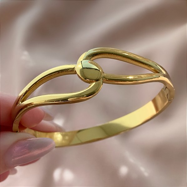 PULSEIRA / BRACELETE GOTAS VAZADAS ENCONTRADAS DOURADO AÇO 316L⭐️