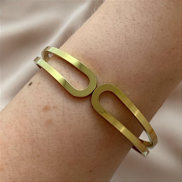 PULSEIRA / BRACELETE GOTAS VAZADAS ENCONTRADAS DOURADO AÇO 316L⭐️