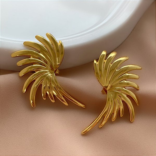 BRINCO FIOS FLUIDOS DOURADO AÇO 316L⭐️