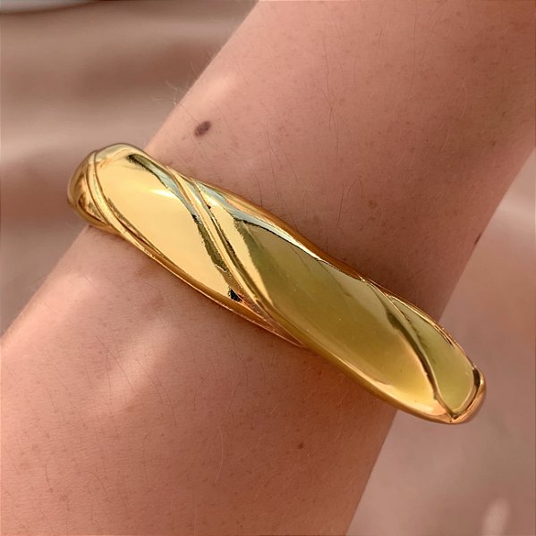 PULSEIRA / BRACELETE FIOS DIAGONAIS DELICADOS DOURADO AÇO 316L⭐️