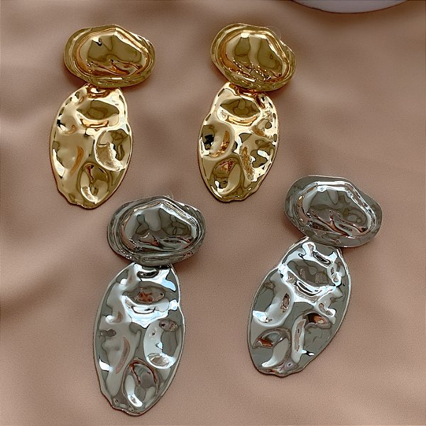 BRINCO MAXI METAL NOBRE MARTELADO BIJU