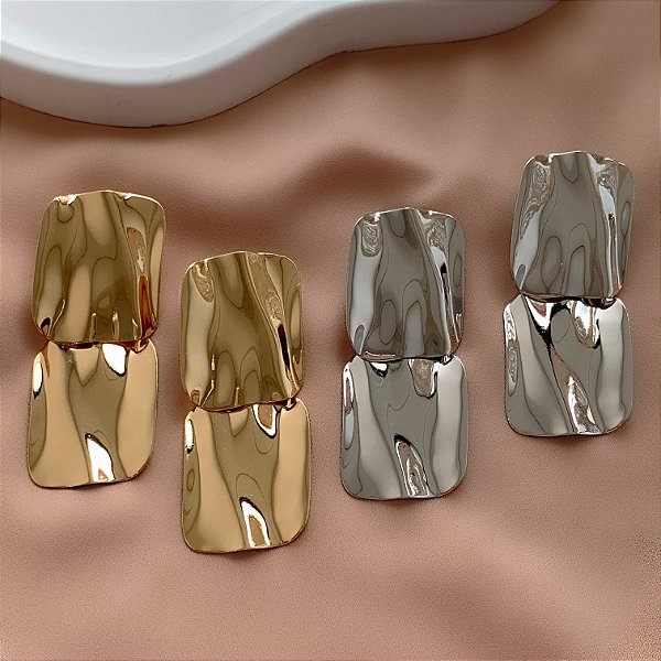 BRINCO MAXI COMPRIDO QUADRADOS ONDULADOS BIJU