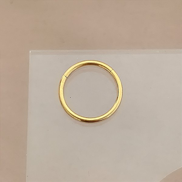PIERCING CONCH / CARTILAGEM ARGOLA SEGMENTO 12MM AÇO 316L PVD GOLD SEMIJOIA PARA ATUALIZAÇÃO⭐️