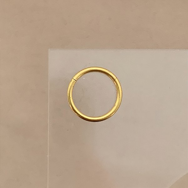 PIERCING CONCH / CARTILAGEM ARGOLA SEGMENTO 10MM AÇO 316L PVD GOLD SEMIJOIA PARA ATUALIZAÇÃO⭐️