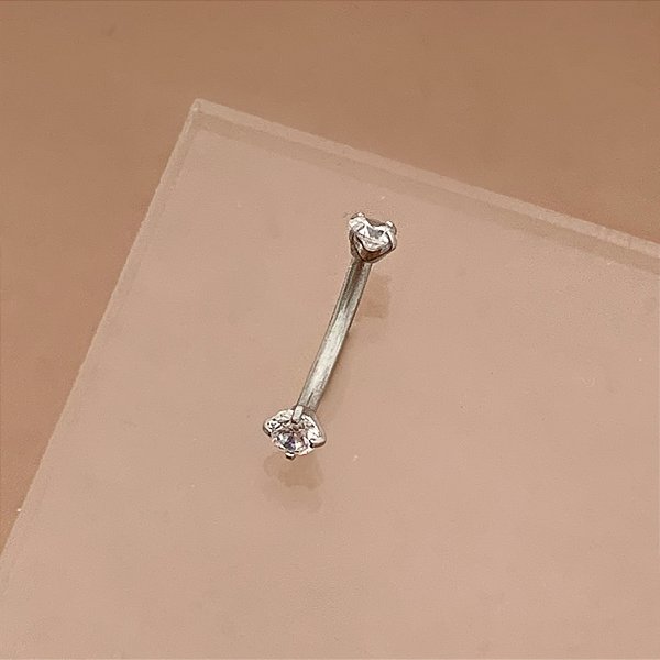 PIERCING BANANA BELL ZIRCÔNIAS 8MM AÇO 316L PARA PERFURAÇÃO⭐️