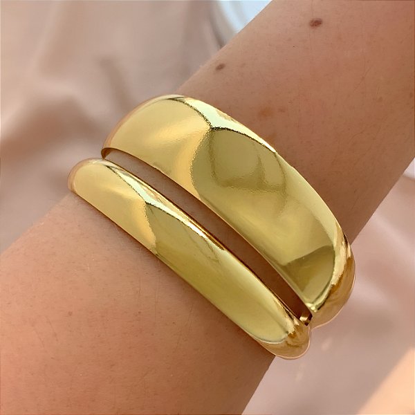 PULSEIRA/BRACELETE FIO VAZADO DOURADO AÇO 316L⭐️