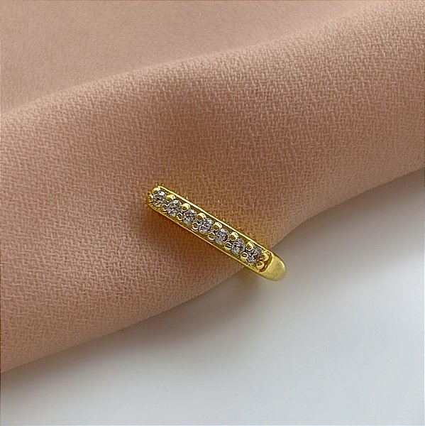 PIERCING FAKE FILEIRA MINI ZIRCÔNIAS DOURADO AÇO 316L⭐️