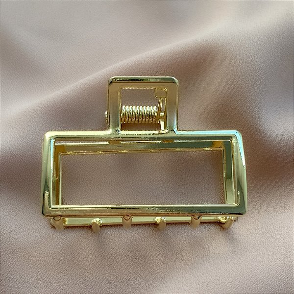 PRESILHA RETANGULAR P DOURADO BIJU