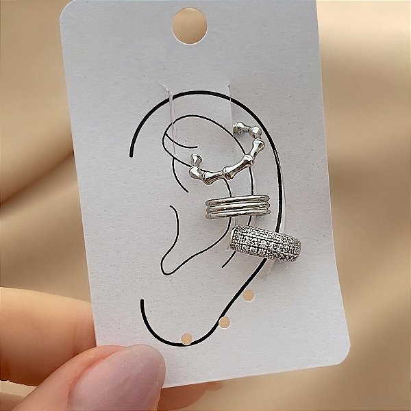 KIT DE PIERCINGS FAKES VARIADOS E COM ZIRCÔNIAS BIJU