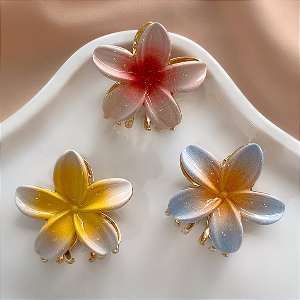 PRESILHA FLOR METAL ESMALTADO BIJU (GRUPO 2)
