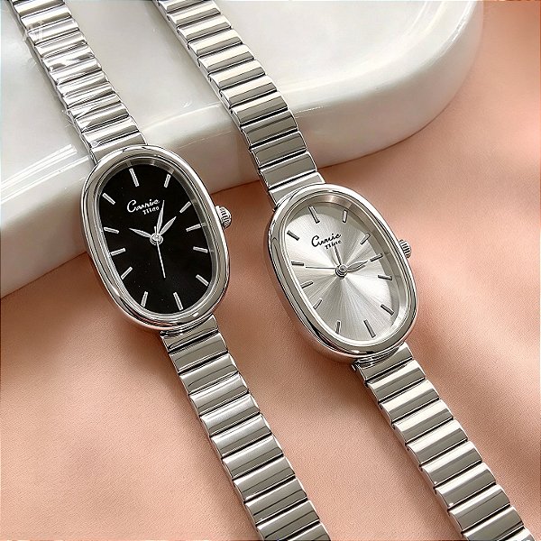 RELÓGIO MINIMALISTA OVAL AÇO 316L⭐️