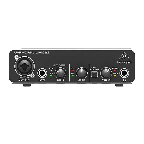 Placa de audio interface Behringer U-Phoria UMC22