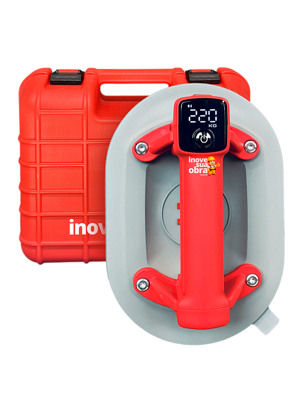 VENTOSA OVAL COM BOMBA À VÁCUO AUTOMÁTICA DIGITAL 220 KG