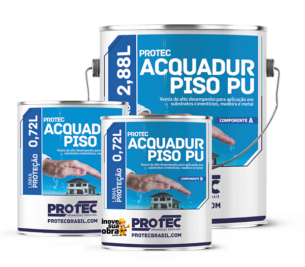 KIT ACQUADUR PISO PU - COMPONENTE A + B + DILUENTE