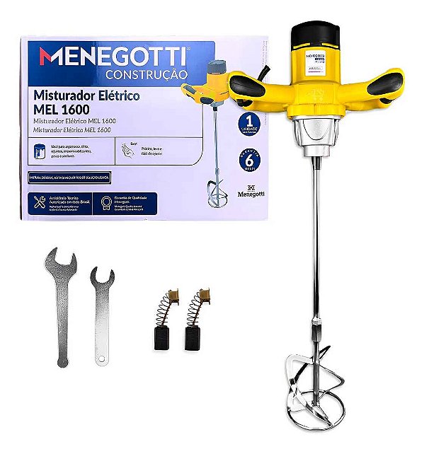 MISTURADOR DE TINTA ELÉTRICO MENEGOTTI MEL1600 P/ ARGAMASSA