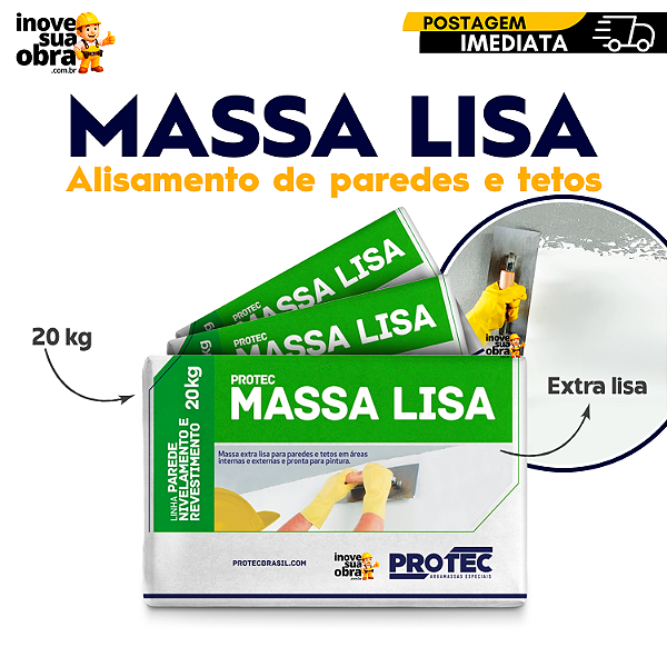 MASSA LISA BRANCA 20KG - PROTEC