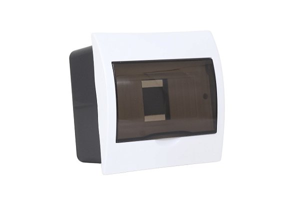 QUADRO DISTRIBUIÇÃO 6 DISJUNTORES - TAMPA FUMÊ - PLASTUNING